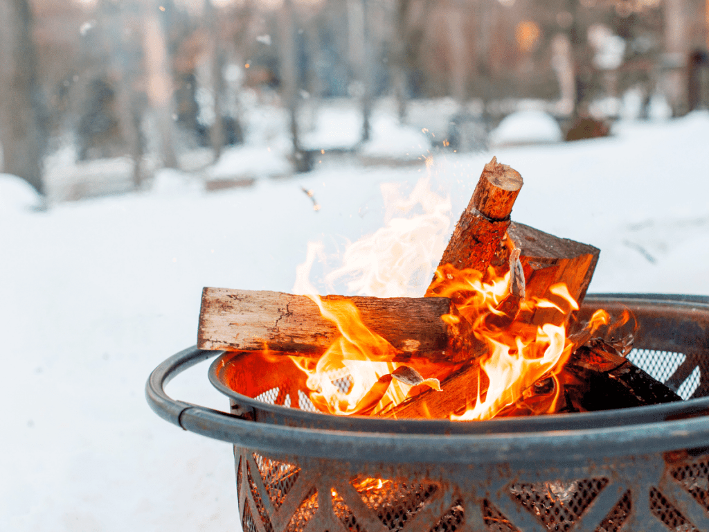 fire in winter 