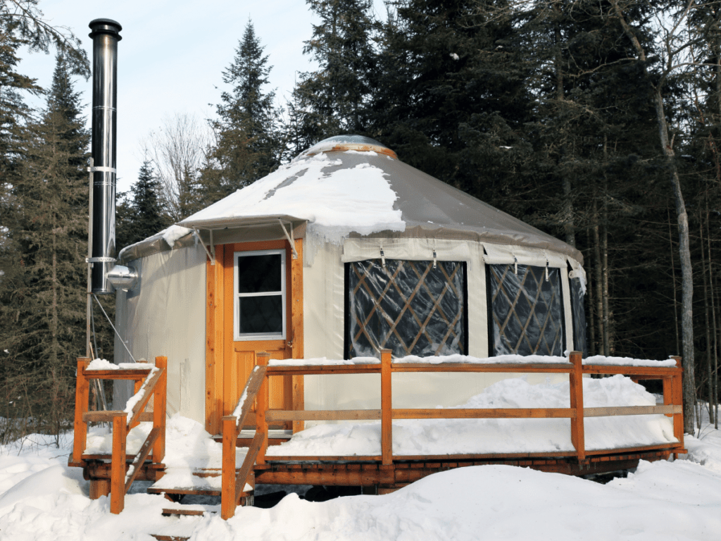 Yurt in the winter time