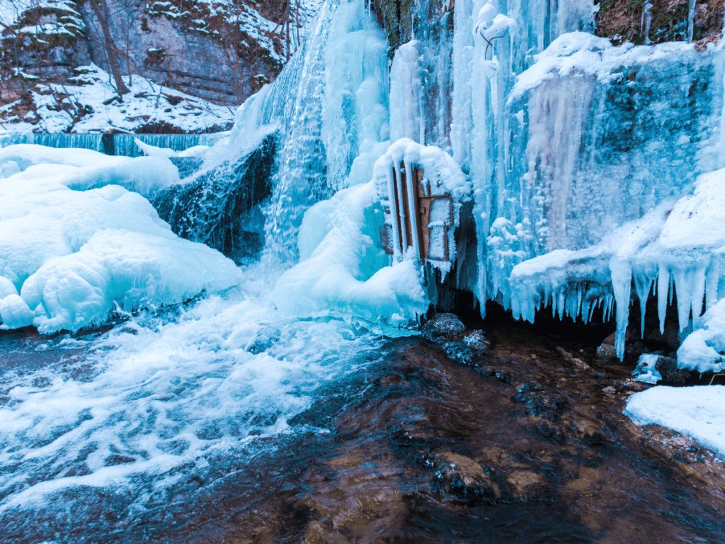 frozen waterfall