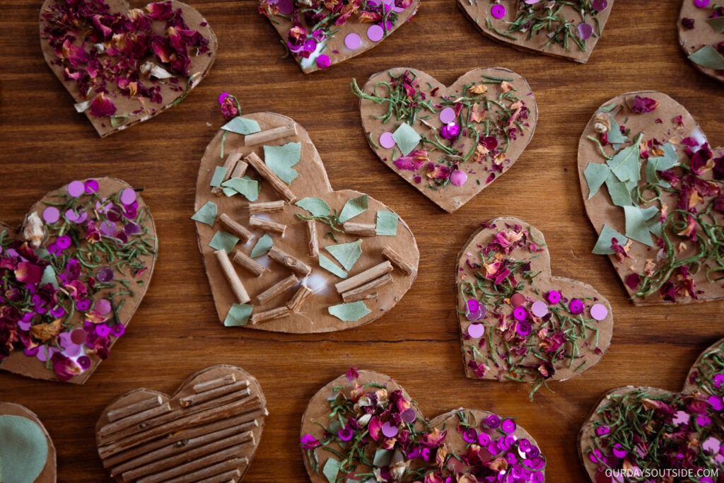 Valentine's Day nature crafts